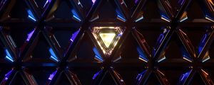 Preview wallpaper triangles, grid, structure, glow, dark