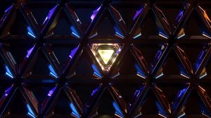 Preview wallpaper triangles, grid, structure, glow, dark