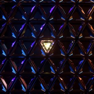 Preview wallpaper triangles, grid, structure, glow, dark