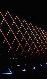 Preview wallpaper triangles, lines, neon, dark