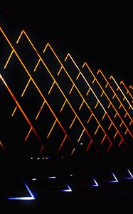 Preview wallpaper triangles, lines, neon, dark