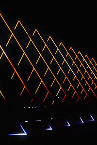 Preview wallpaper triangles, lines, neon, dark