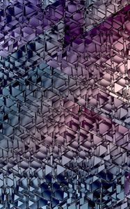 Preview wallpaper triangles, mosaic, shapes, abstraction, lilac