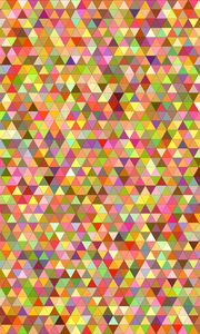 Preview wallpaper triangles, multicolored, pixels, multicolor, graphic