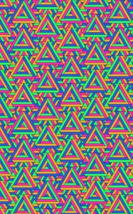 Preview wallpaper triangles, pattern, geometric, colorful