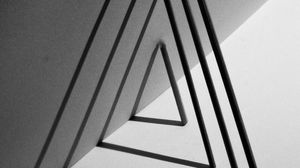Preview wallpaper triangles, shadows, black and white