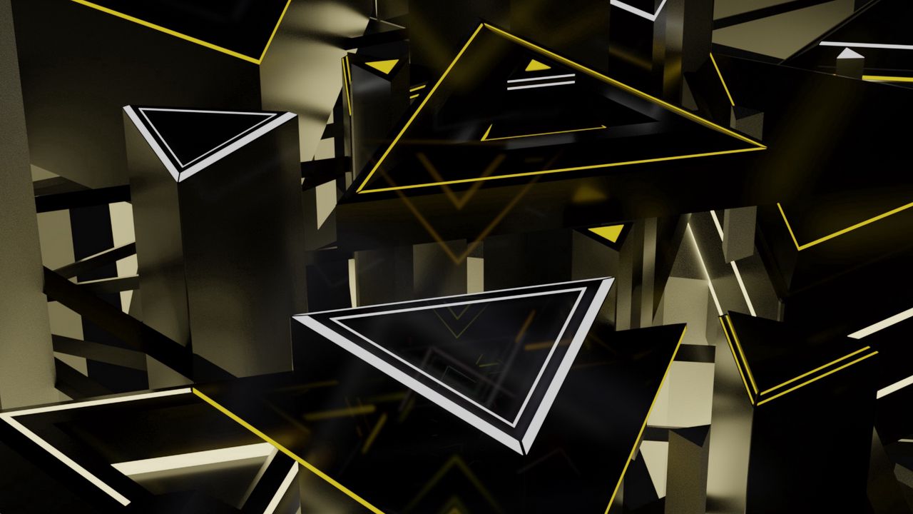Wallpaper triangles, shapes, 3d, structure, volume