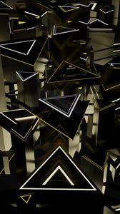 Preview wallpaper triangles, shapes, 3d, structure, volume