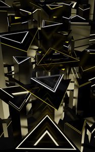 Preview wallpaper triangles, shapes, 3d, structure, volume