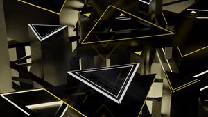 Preview wallpaper triangles, shapes, 3d, structure, volume