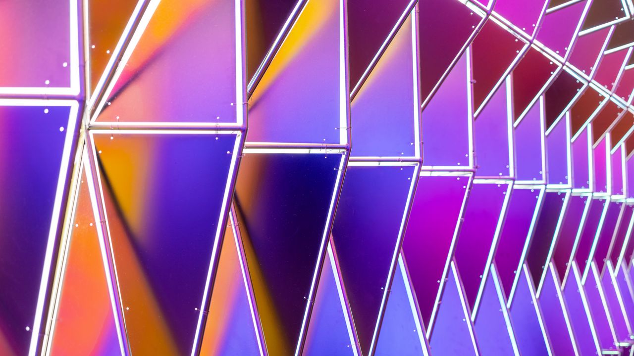 Wallpaper triangles, shapes, edges, colorful