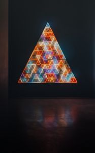 Preview wallpaper triangles, shapes, mosaic, neon, light, dark