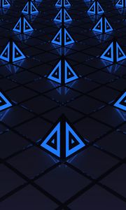 Preview wallpaper triangles, triangle, backlight, shapes