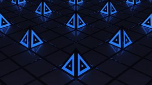 Preview wallpaper triangles, triangle, backlight, shapes