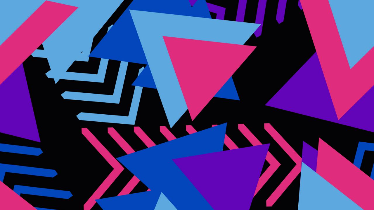 Wallpaper triangles, triangle, colorful, geometric, shapes