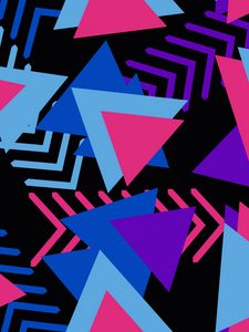 Preview wallpaper triangles, triangle, colorful, geometric, shapes