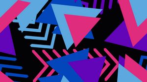 Preview wallpaper triangles, triangle, colorful, geometric, shapes