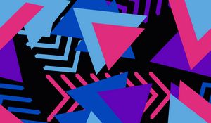 Preview wallpaper triangles, triangle, colorful, geometric, shapes