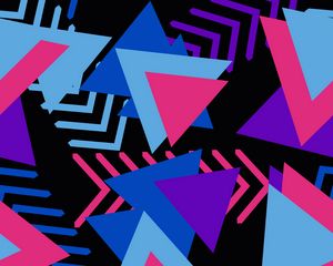 Preview wallpaper triangles, triangle, colorful, geometric, shapes