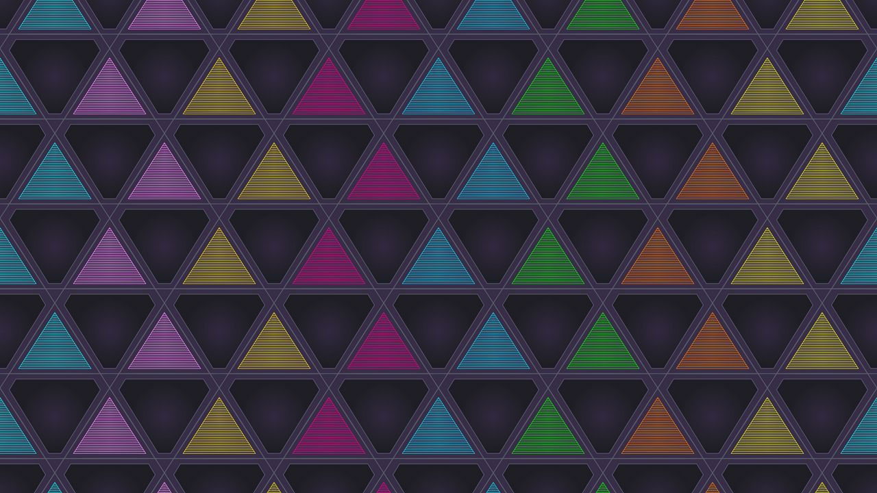 Wallpaper triangles, triangle, symmetry, multicolored