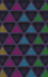 Preview wallpaper triangles, triangle, symmetry, multicolored