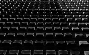 Preview wallpaper tribune, seats, black and white