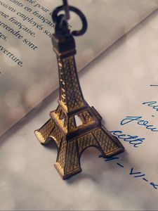 Preview wallpaper trinket, paris, tower, letter