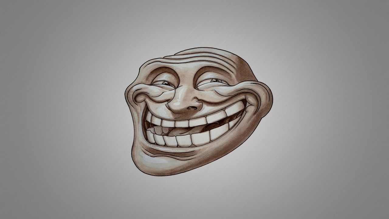 Wallpaper troll, face, smile