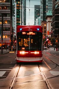 Preview wallpaper trolleybus, rails, transport, city, urban