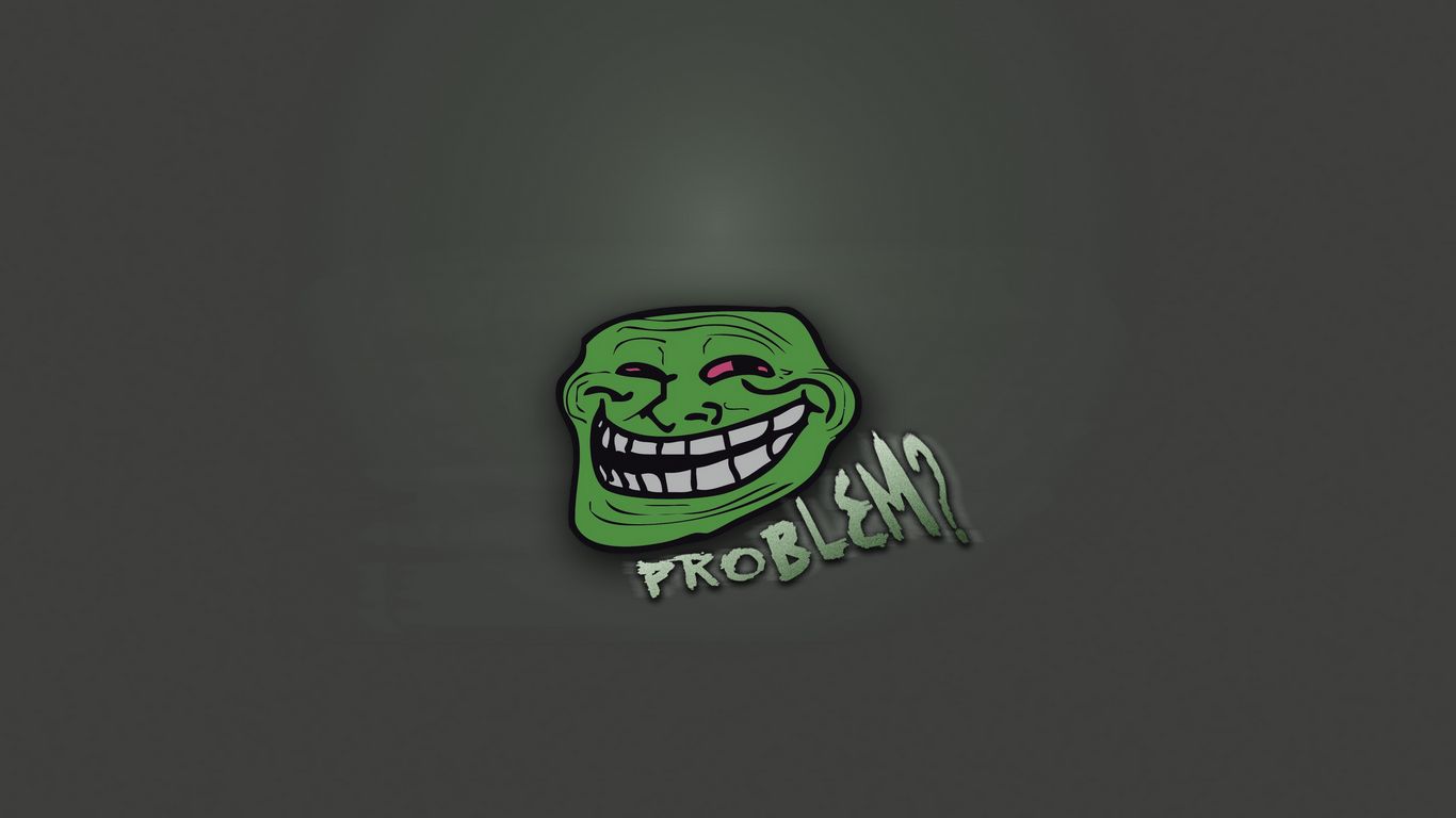 Download wallpaper 1366x768 trollface, smile, question, mimicry tablet ...