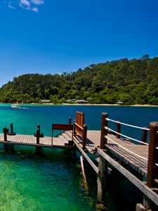 Preview wallpaper tropics, sea, boats