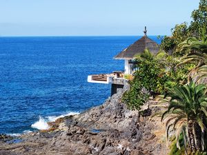 Preview wallpaper tropics, sea, palms, summer, beautiful