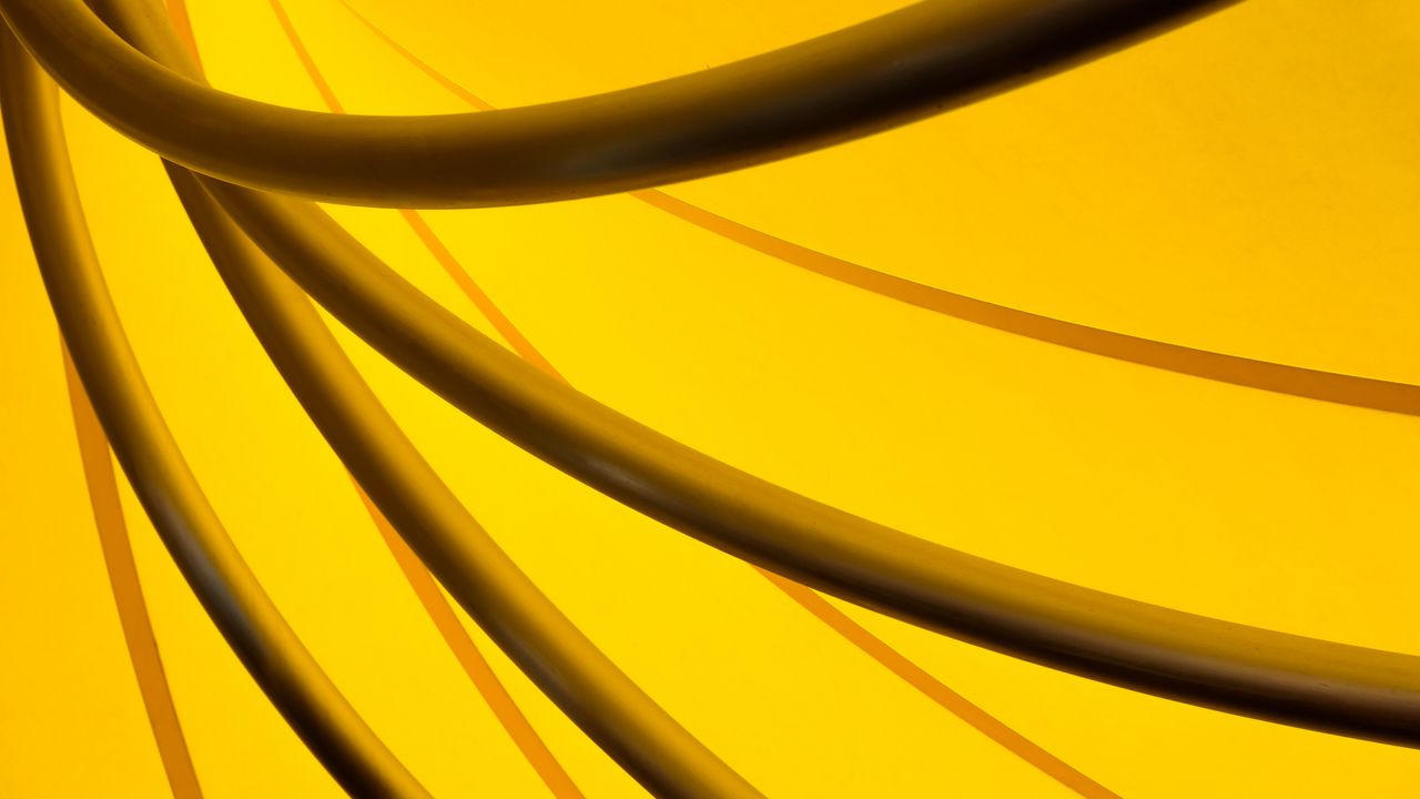 Wallpaper tube, yellow, shape, bends