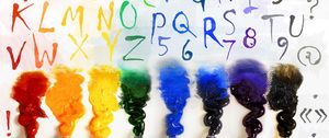 Preview wallpaper tubes, paint, letter, english, rainbow