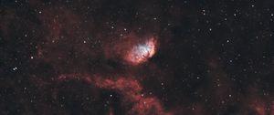 Preview wallpaper tulip nebula, nebula, glow, stars, space, red
