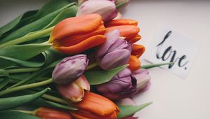 Preview wallpaper tulips, bouquet, buds