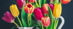 Preview wallpaper tulips, bouquet, colorful