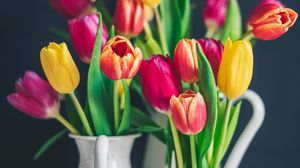 Preview wallpaper tulips, bouquet, colorful