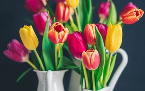 Preview wallpaper tulips, bouquet, colorful