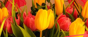 Preview wallpaper tulips, flowers, bouquet, decoration, close-up