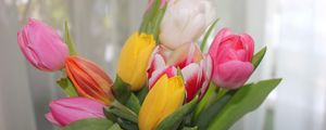 Preview wallpaper tulips, flowers, colorful, bouquet, spring
