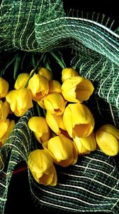 Preview wallpaper tulips, flowers, yellow, flower, decoration