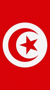 Preview wallpaper tunisia, flag, star, symbols