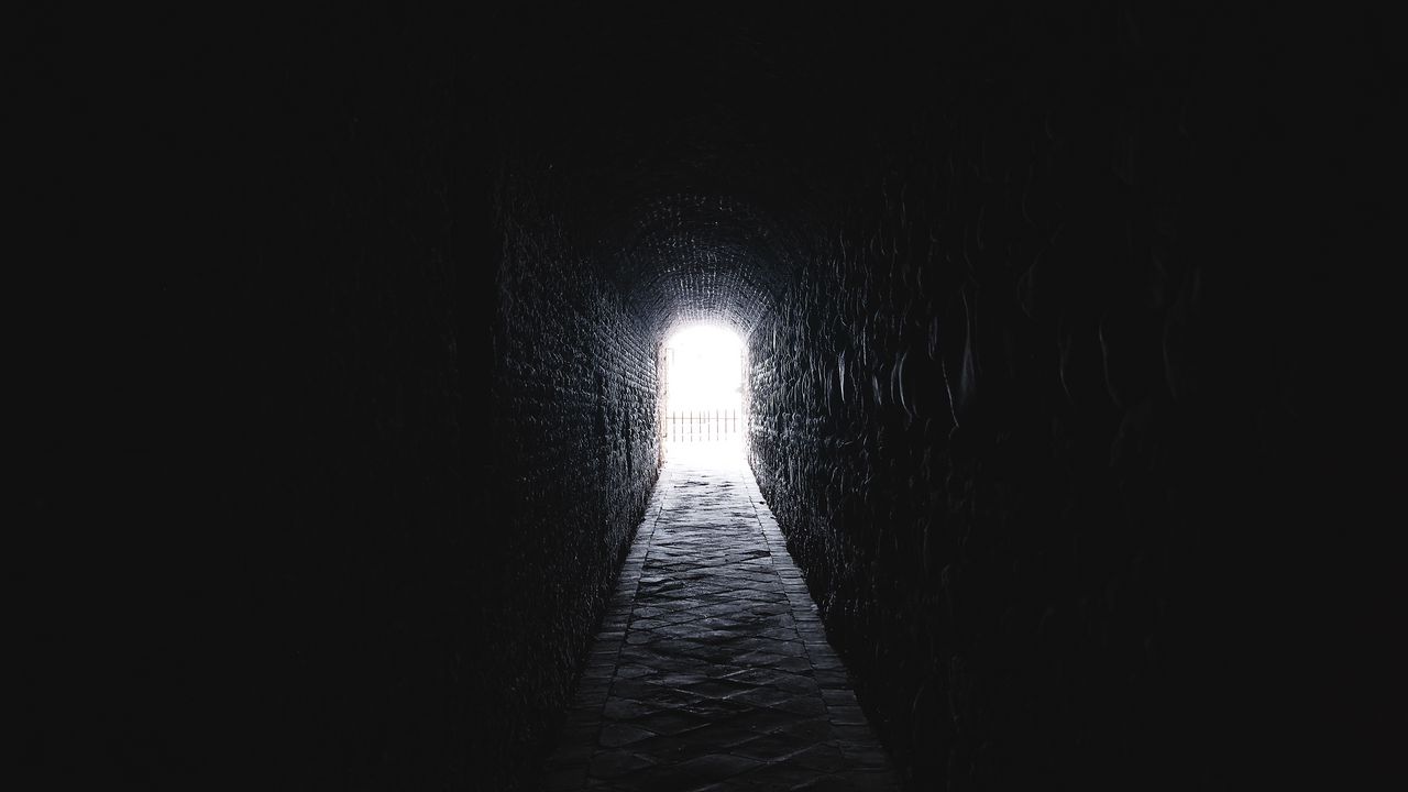 Wallpaper tunnel, arch, dark
