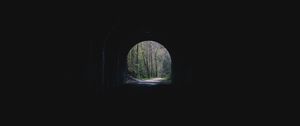 Preview wallpaper tunnel, arch, trees, alley, dark