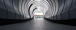 Preview wallpaper tunnel, architecture, gray