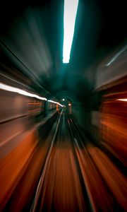 Preview wallpaper tunnel, blur, motion, long exposure, speed