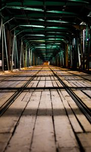 Preview wallpaper tunnel, bridge, construction, wood, metal