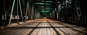 Preview wallpaper tunnel, bridge, construction, wood, metal