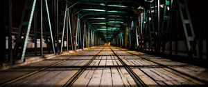 Preview wallpaper tunnel, bridge, construction, wood, metal